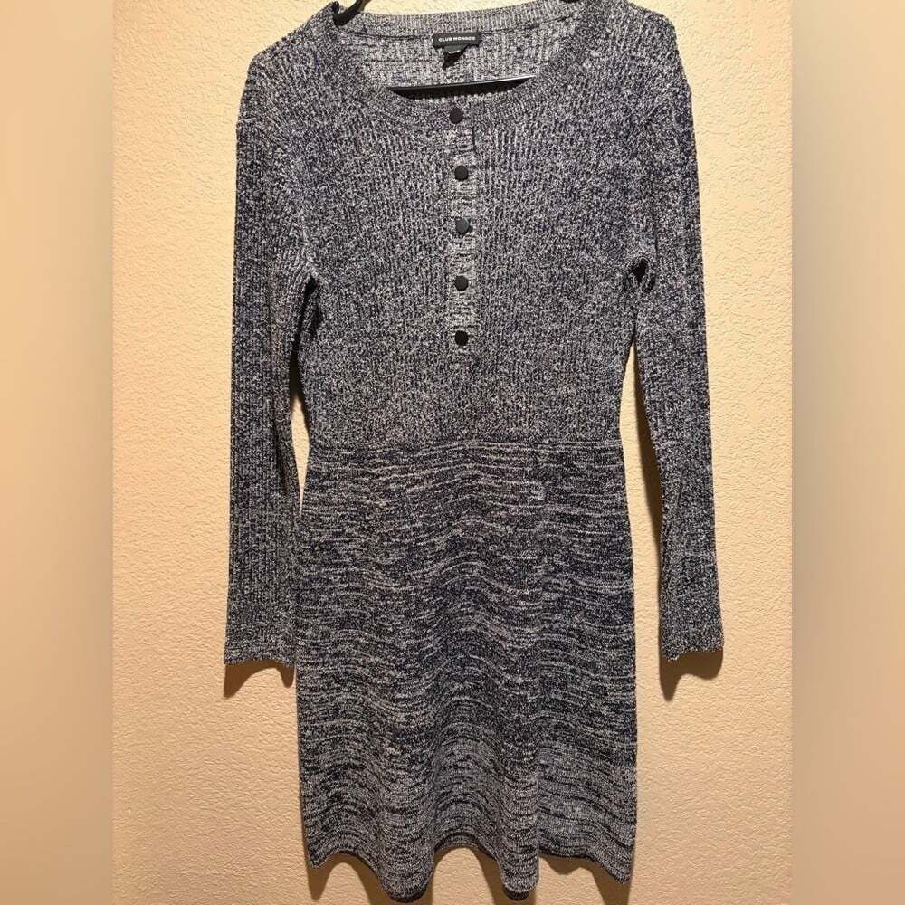 Club Monaco Black and White Long Sleeve Knit Sweater Size M